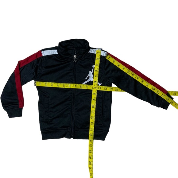 Air Jordan Jacket Zip Up Basketball Starter Red White Stripe Black Boys 4T - Picture 6 of 16
